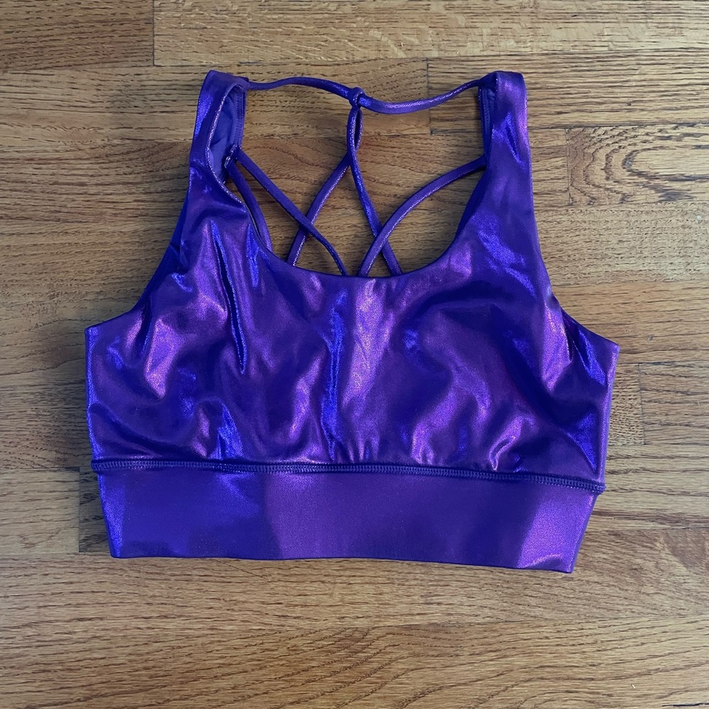 Crowned Athletics Amethyst Jewel sports bra, size M